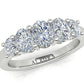 Oval Shape Aurora Diamond 5 Stone Graduated Eternity Ring  Gardiner Brothers