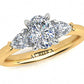 Oval And Pear Shape Aurora Diamond 3 Stone Ring  Gardiner Brothers