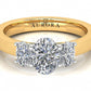 Oval Shape Aurora Diamond 3 Stone ring  Gardiner Brothers