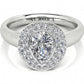 Pear Shape Aurora Diamond Double Halo Ring  Gardiner Brothers