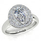 Pear Shape Aurora Diamond Double Halo Ring  Gardiner Brothers