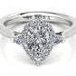 Pear Shape Aurora Diamond Halo Style Ring  Gardiner Brothers