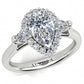 Pear Shape Aurora Diamond Halo Style Ring  Gardiner Brothers