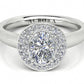 Oval Shape Aurora Diamond Halo Style Ring  Gardiner Brothers