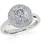 Oval Shape Aurora Diamond Halo Style Ring  Gardiner Brothers