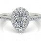 Pear Shape Aurora Diamond Halo Style Ring  Gardiner Brothers