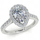 Pear Shape Aurora Diamond Halo Style Ring  Gardiner Brothers