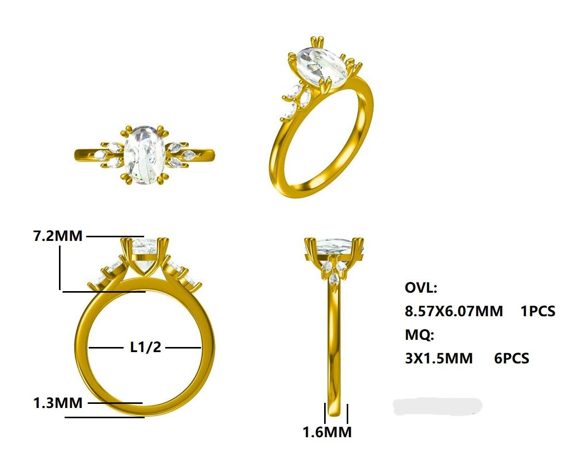 Lab Grown Oval and Marquise Diamond Engagement Ring  Gardiner Brothers