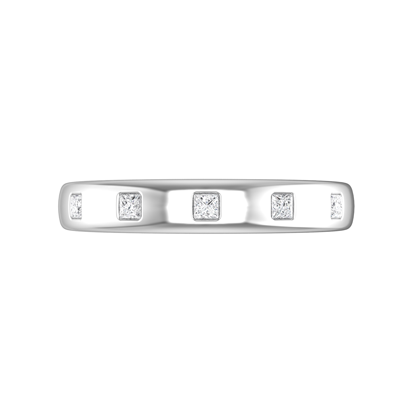 Princess Cut Diamond Wedding Band  gardiner-brothers   