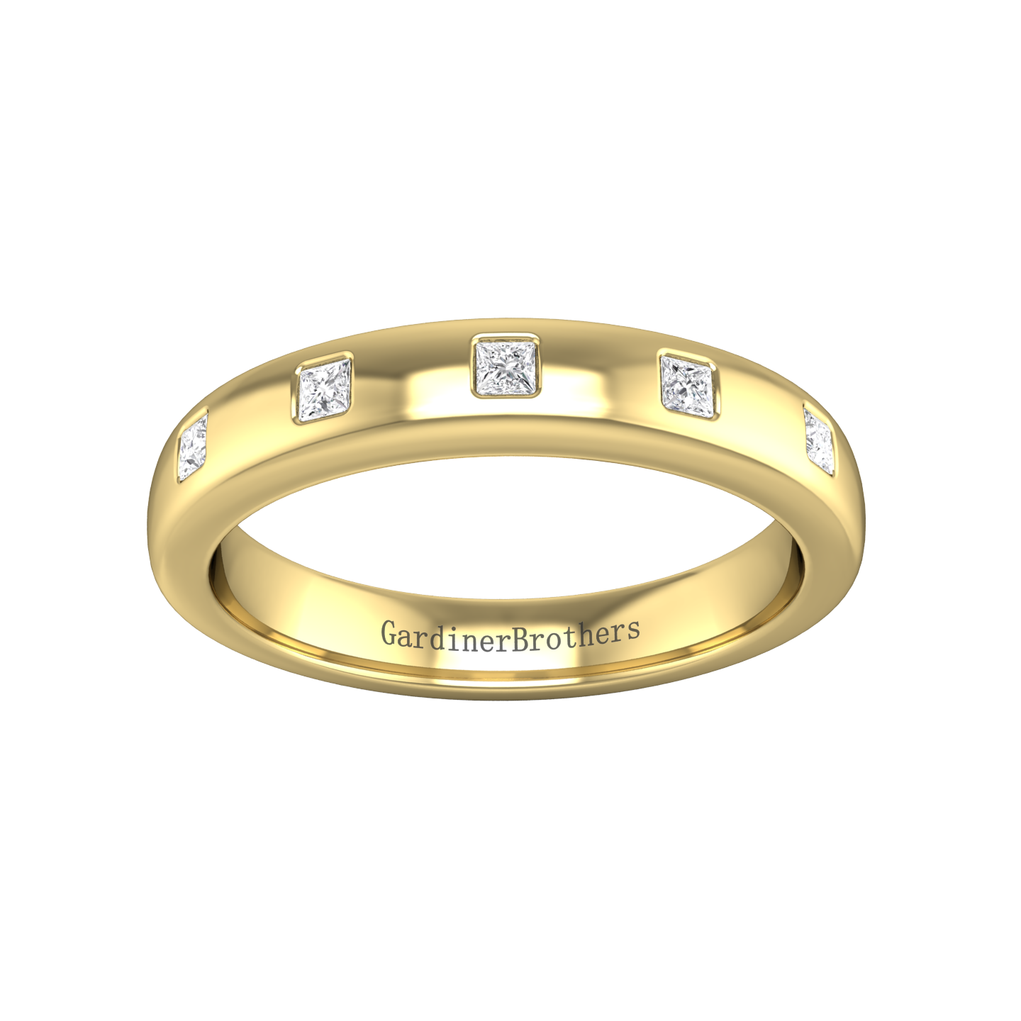 Princess Cut Diamond Wedding Band  gardiner-brothers   