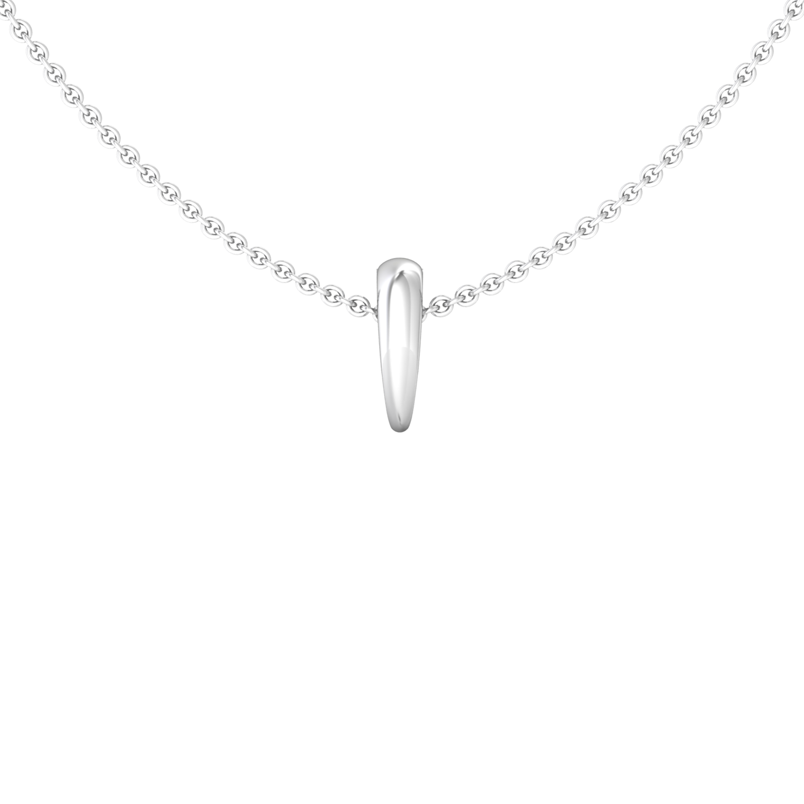 Nova pendant attachment on chain Gardiner Brothers White Gold