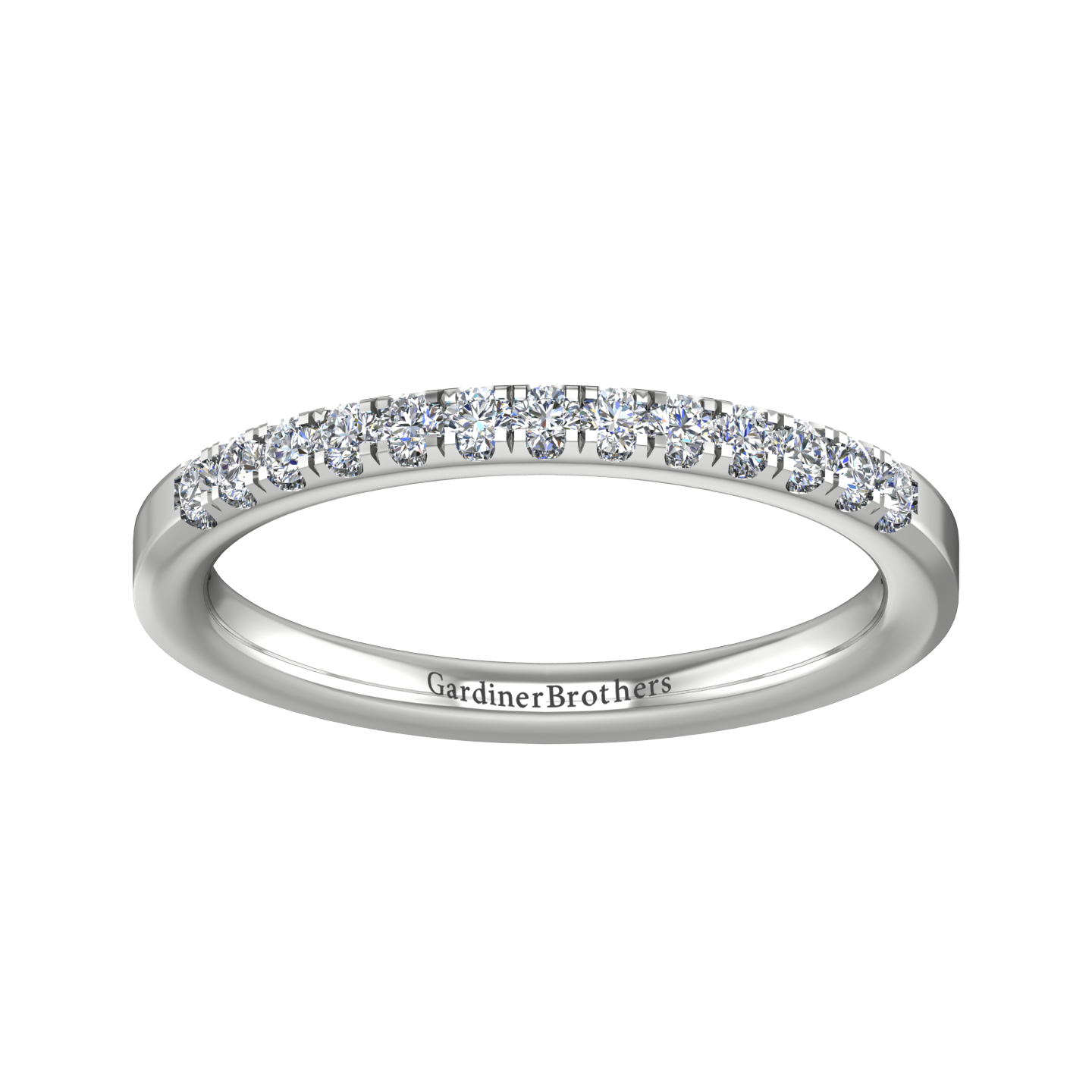 Diamond Set Micro Claw Style Wedding Band  gardiner-brothers   