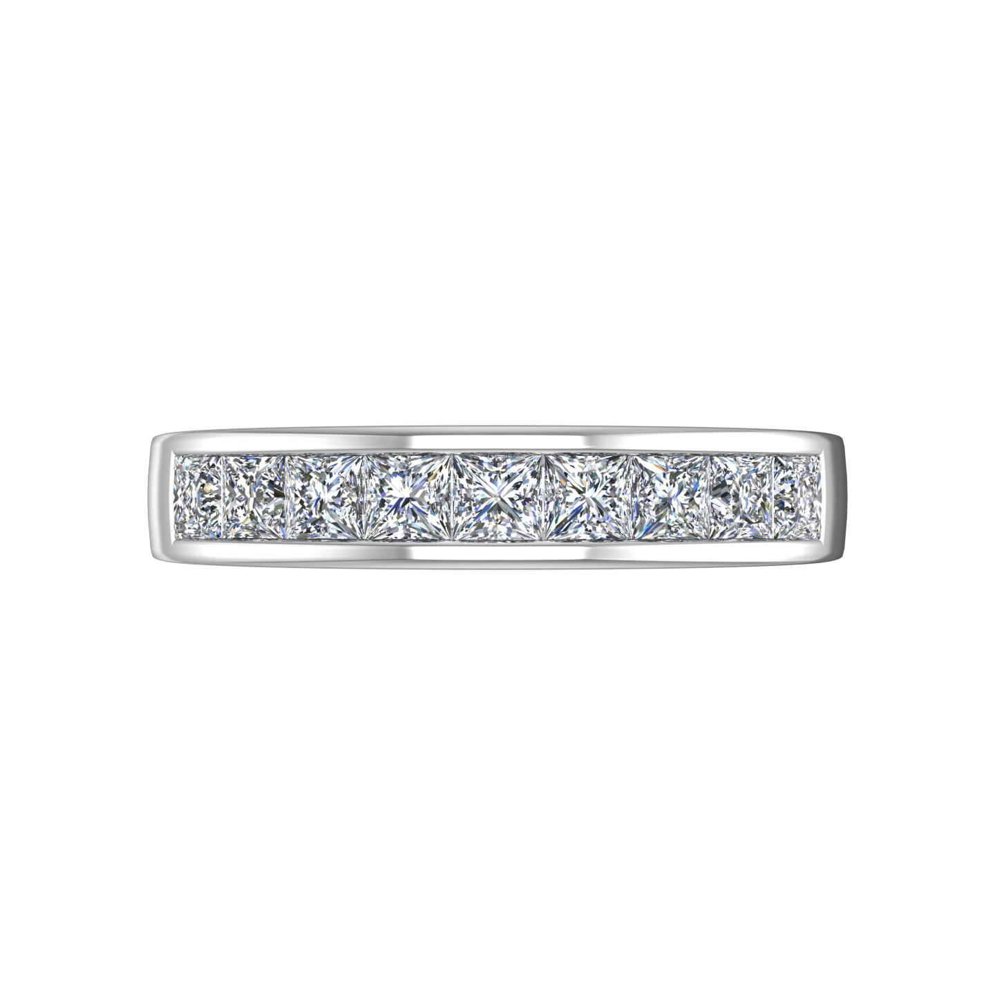 Princess Cut 9 Stone Diamond Wedding Band  gardiner-brothers   