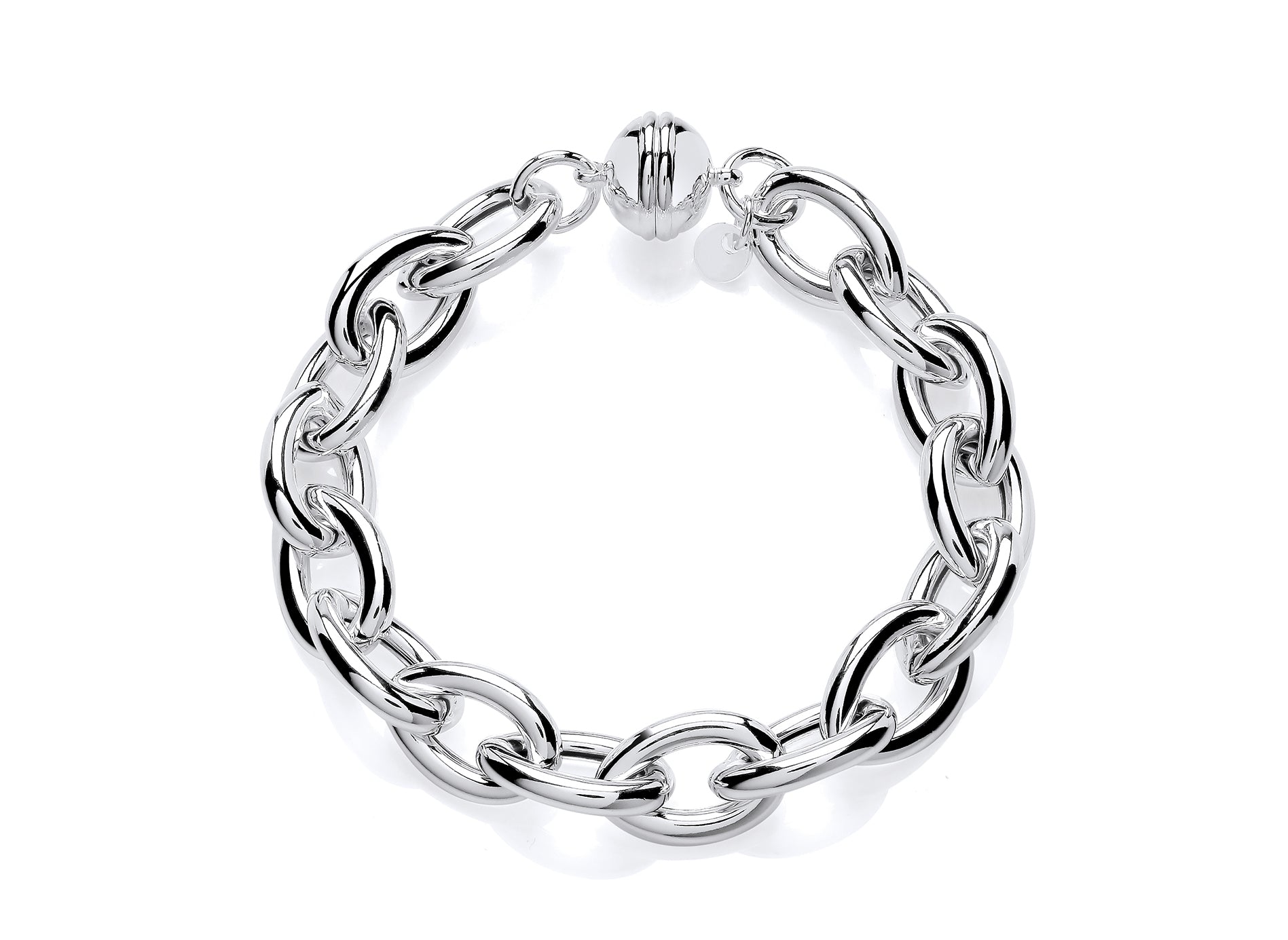 Silver Heavy Pear Link Bracelet Gardiner Brothers