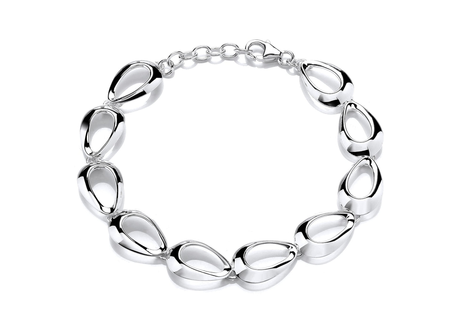 Silver Open Oval Link Bracelet  Gardiner Brothers