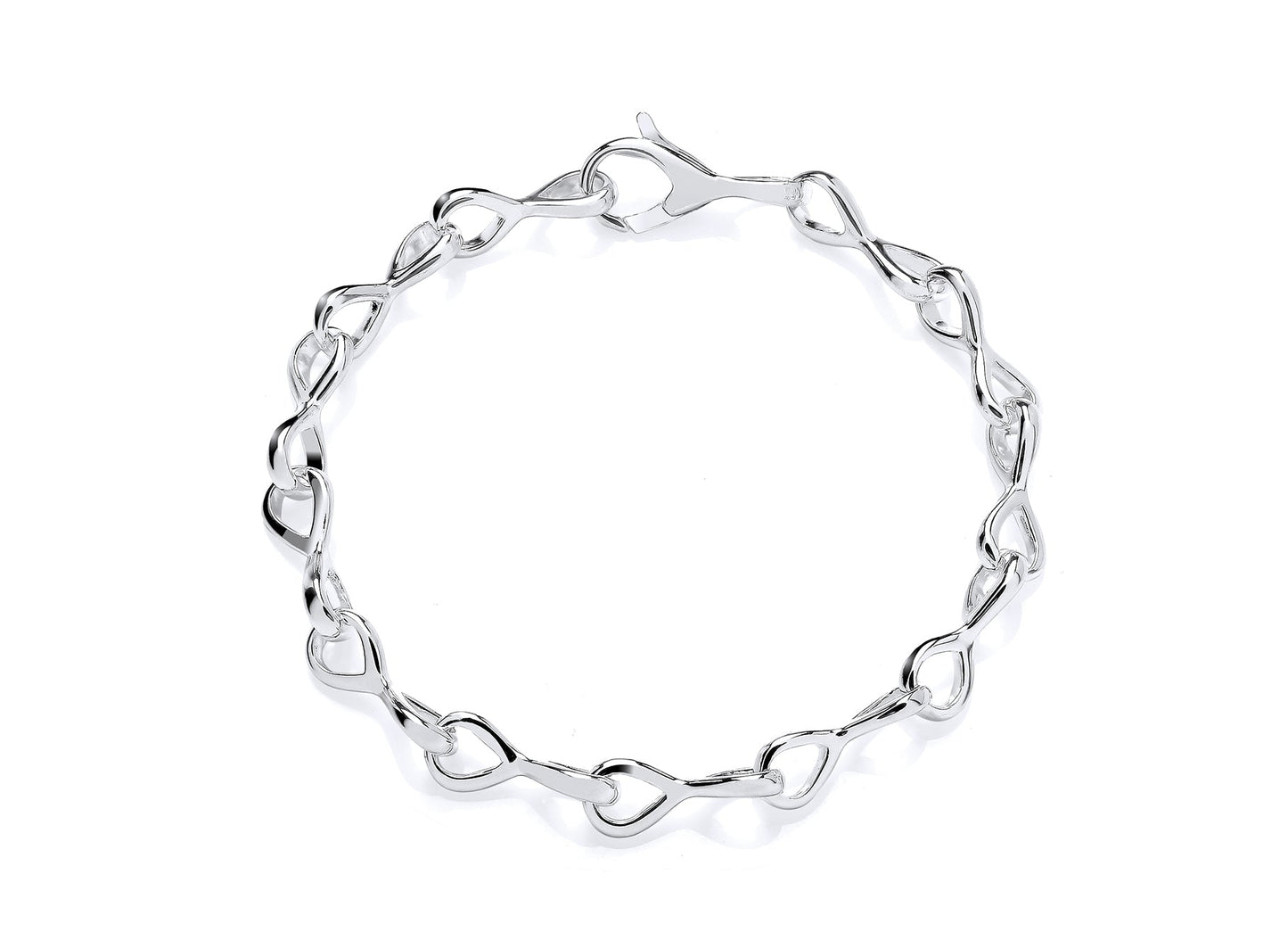 Silver 'Figure 8' Link Bracelet  Gardiner Brothers   