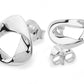 Silver Cushion Shape Open Stud Earrings  Gardiner Brothers   