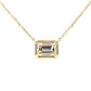 Emerald cut Diamond Rub-over style pendant - 0.99cts  Gardiner Brothers   