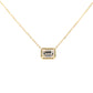 Emerald cut Diamond Rub-over style pendant - 0.99cts  Gardiner Brothers   