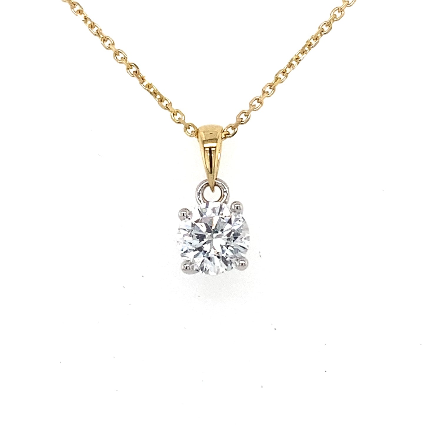 Round brilliant Cut Diamond Solitaire Pendant - 0.80cts  Gardiner Brothers   