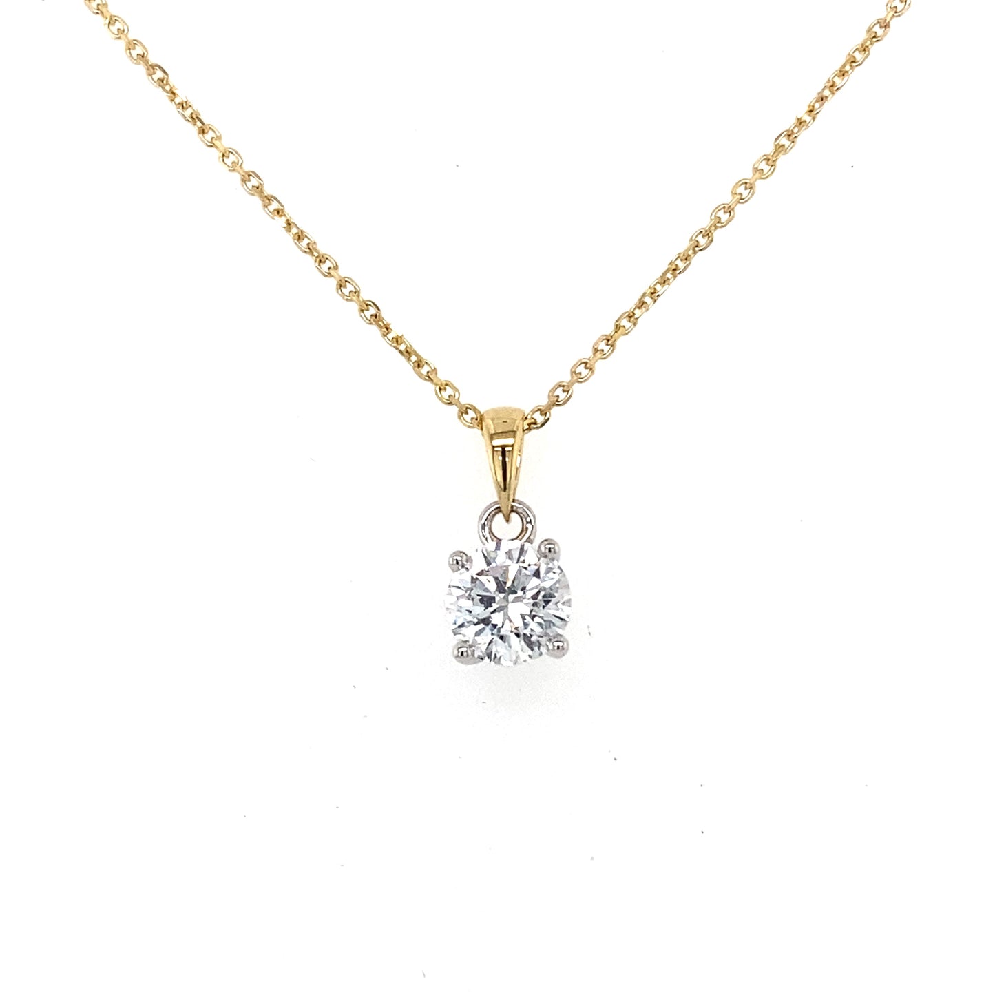 Round brilliant Cut Diamond Solitaire Pendant - 0.80cts  Gardiner Brothers   