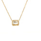 Emerald cut Diamond Rub-over style pendant - 0.99cts  Gardiner Brothers   