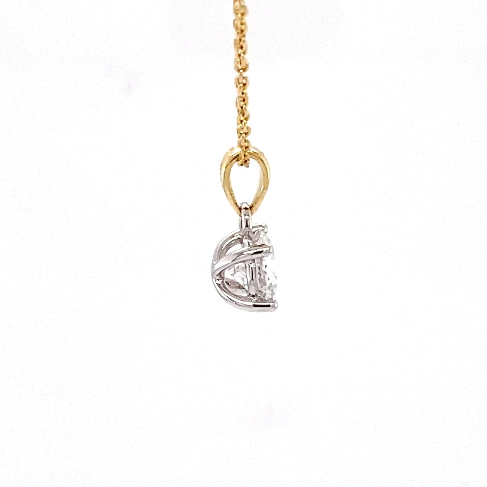 Round brilliant Cut Diamond Solitaire Pendant - 0.80cts  Gardiner Brothers   