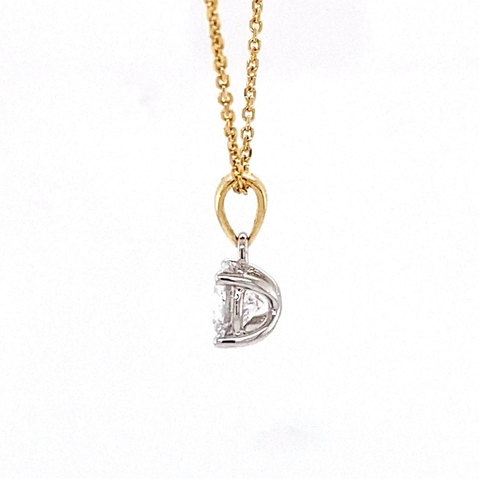 Round brilliant Cut Diamond Solitaire Pendant - 0.80cts  Gardiner Brothers   