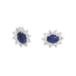 Sapphire and round brilliant cut diamond cluster style earrings  Gardiner Brothers   