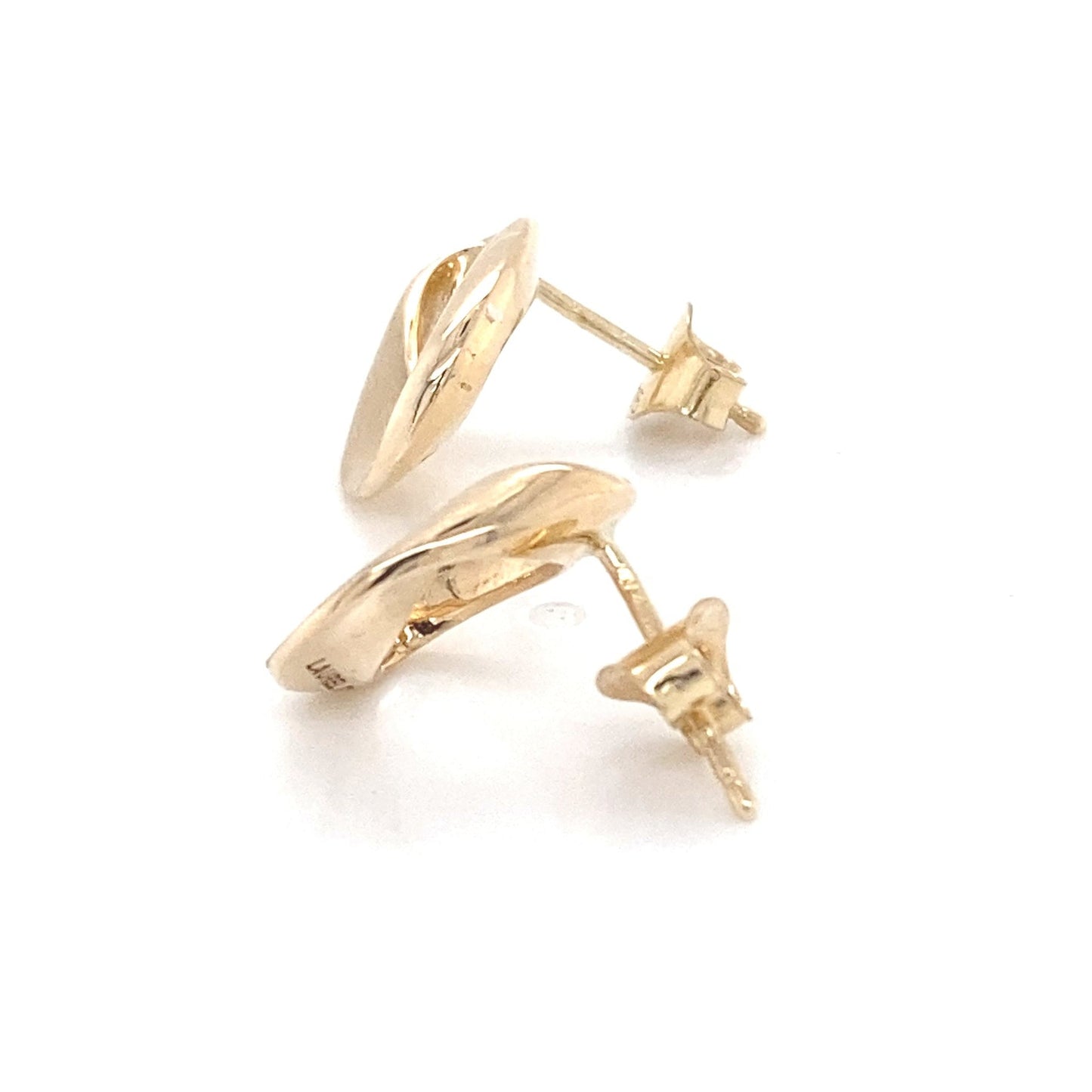 Yellow Gold Open Pear Shaped Earrings  Gardiner Brothers   