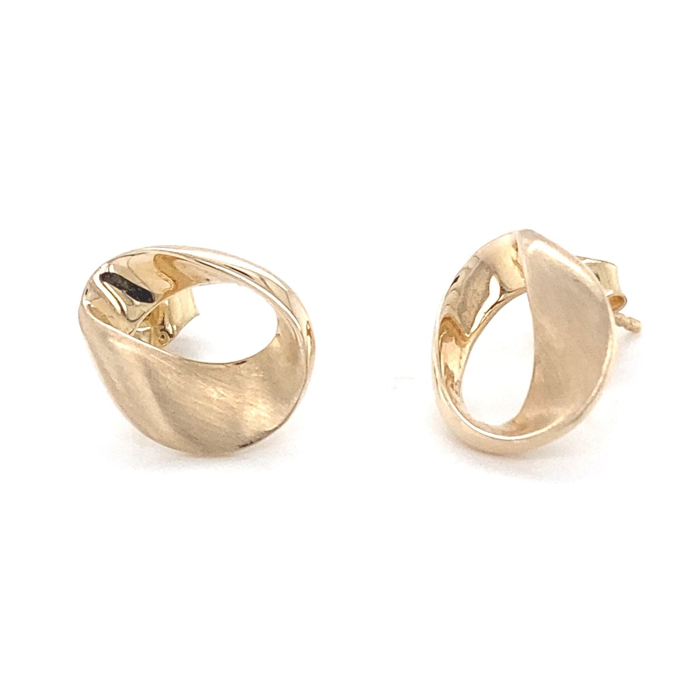 Yellow Gold Open Pear Shaped Earrings  Gardiner Brothers   