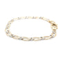 Yellow and White Gold Fancy Figaro Bracelet  Gardiner Brothers   