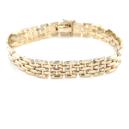 Yellow Gold 5- Row Brick Style Bracelet  Gardiner Brothers   