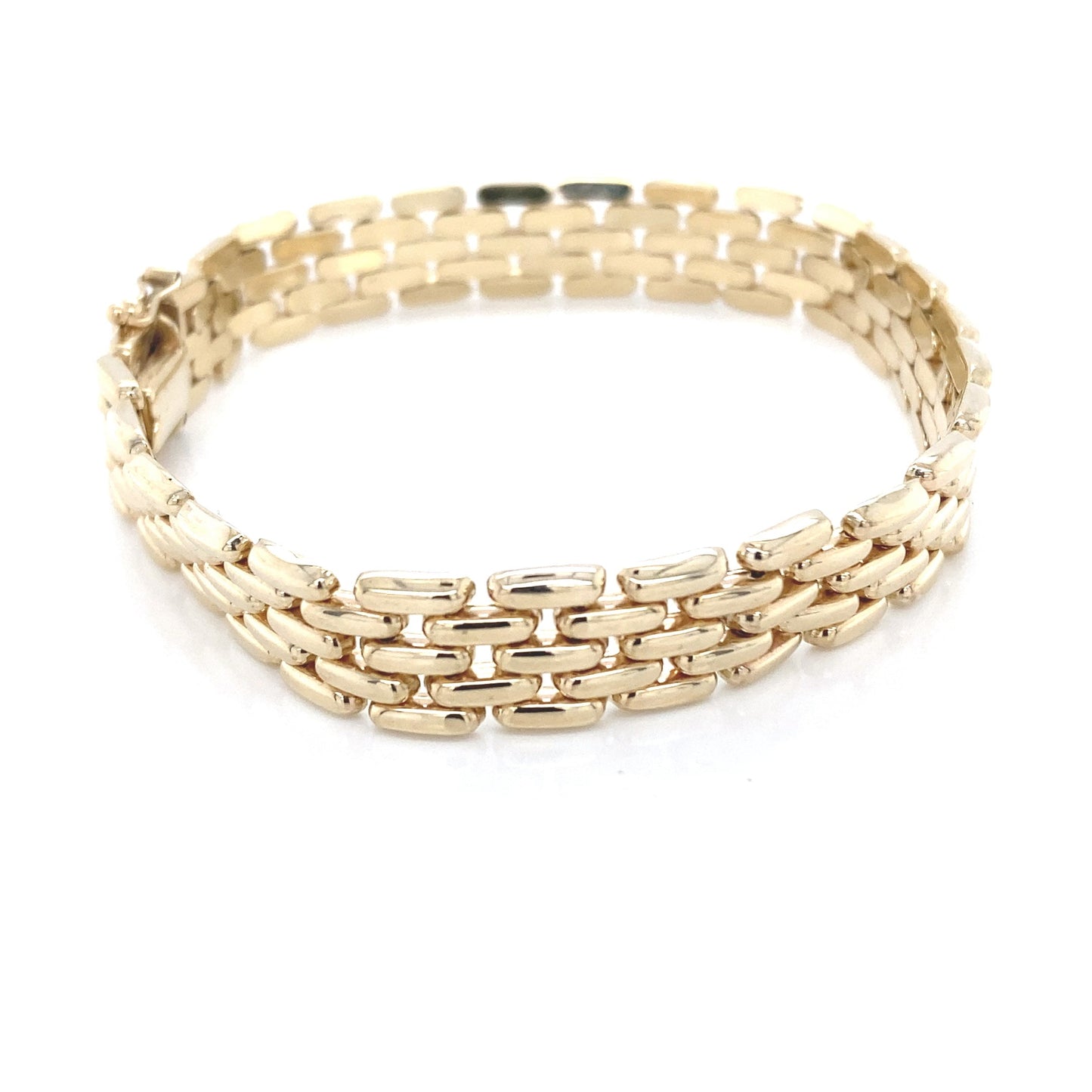 Yellow Gold 5- Row Brick Style Bracelet  Gardiner Brothers   