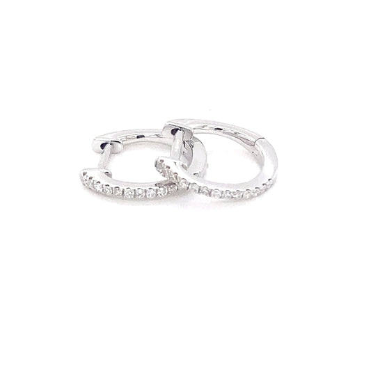 White Gold Diamond Hoop Earrings  Gardiner Brothers   