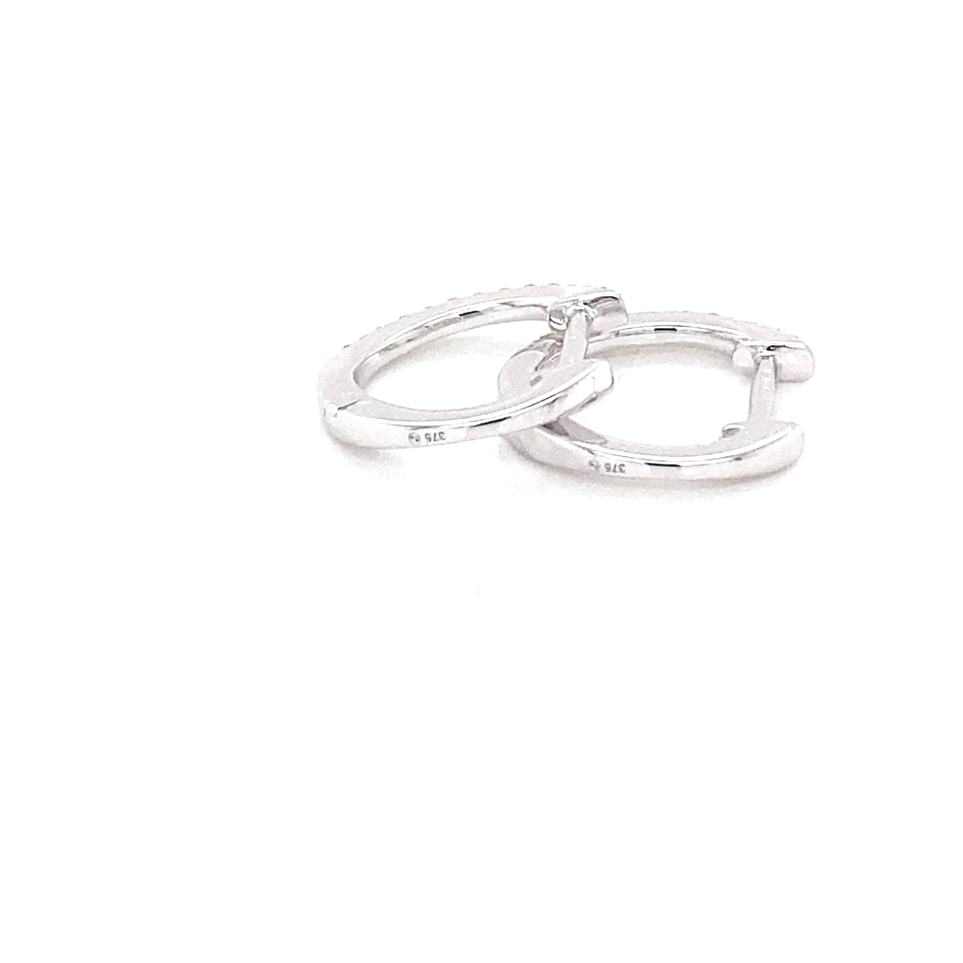 White Gold Diamond Hoop Earrings  Gardiner Brothers   