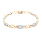 Yellow and White Gold Open Oval Link Diamond Bracelet  Gardiner Brothers   