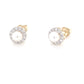 Yellow Gold Pearl and Diamond Halo Earrings  Gardiner Brothers   