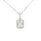 Emerald cut diamond halo cluster style pendant - 1.20cts  Gardiner Brothers   