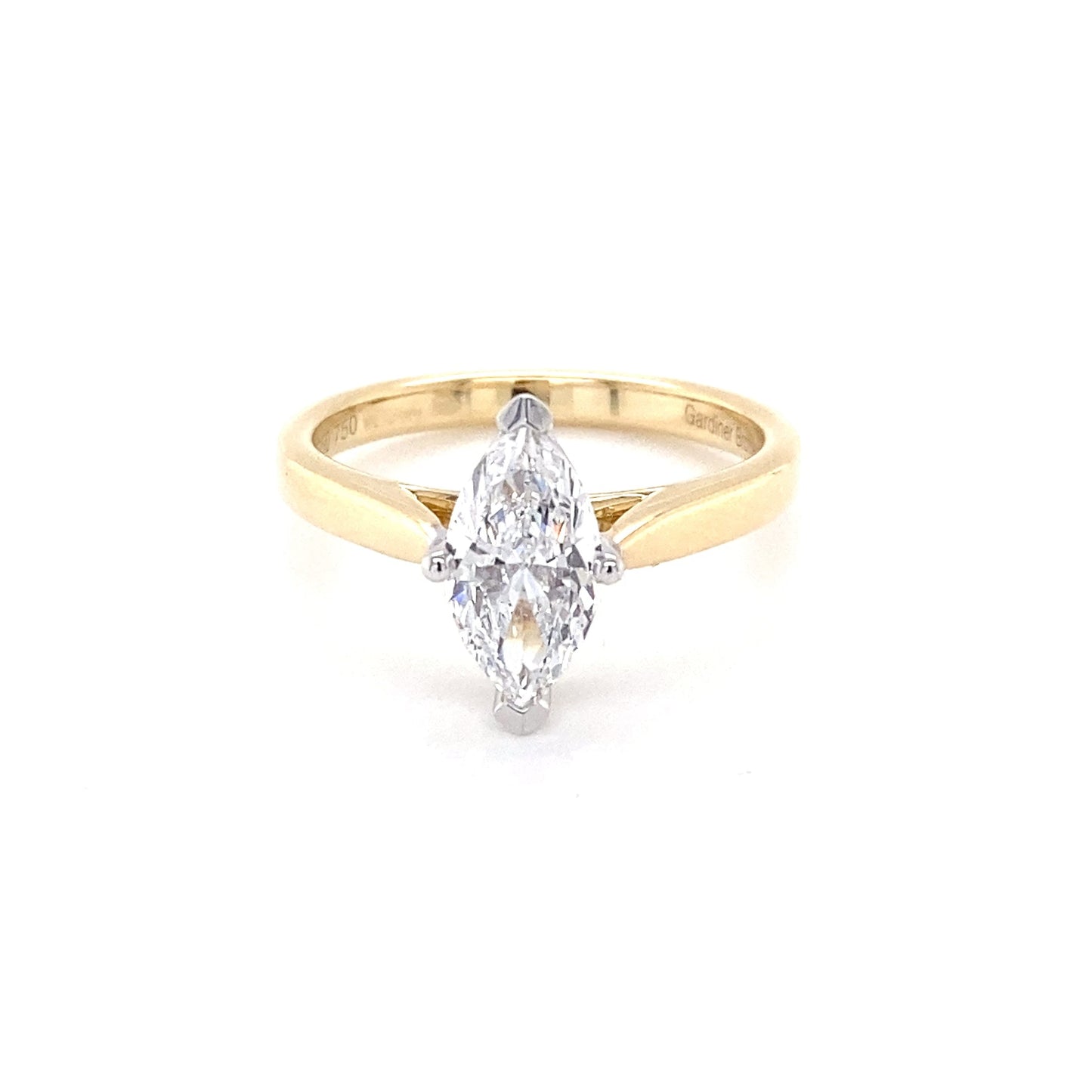 Marquise Shaped Diamond Solitaire Ring - 1.00cts  Gardiner Brothers   