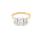 Yellow Gold Radiant cut diamond 3 stone ring - 1.63cts Gardiner Brothers