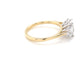 Yellow Gold Radiant cut diamond 3 stone ring - 1.63cts Gardiner Brothers