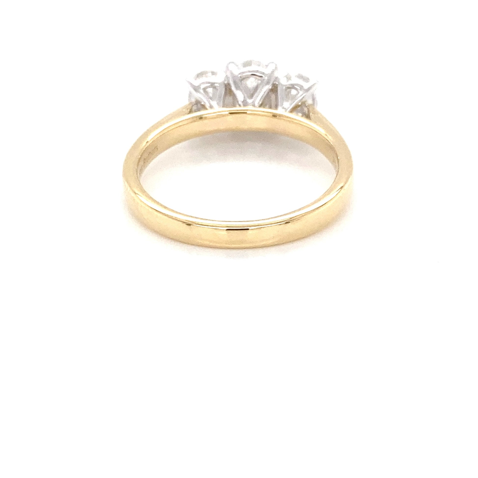 Yellow Gold Oval Shaped Diamond 3 Stone Ring - 1.34cts Gardiner Brothers