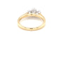 Yellow Gold Oval Shaped Diamond 3 Stone Ring with Diamond set shoulders - 1.11cts Gardiner Brothers