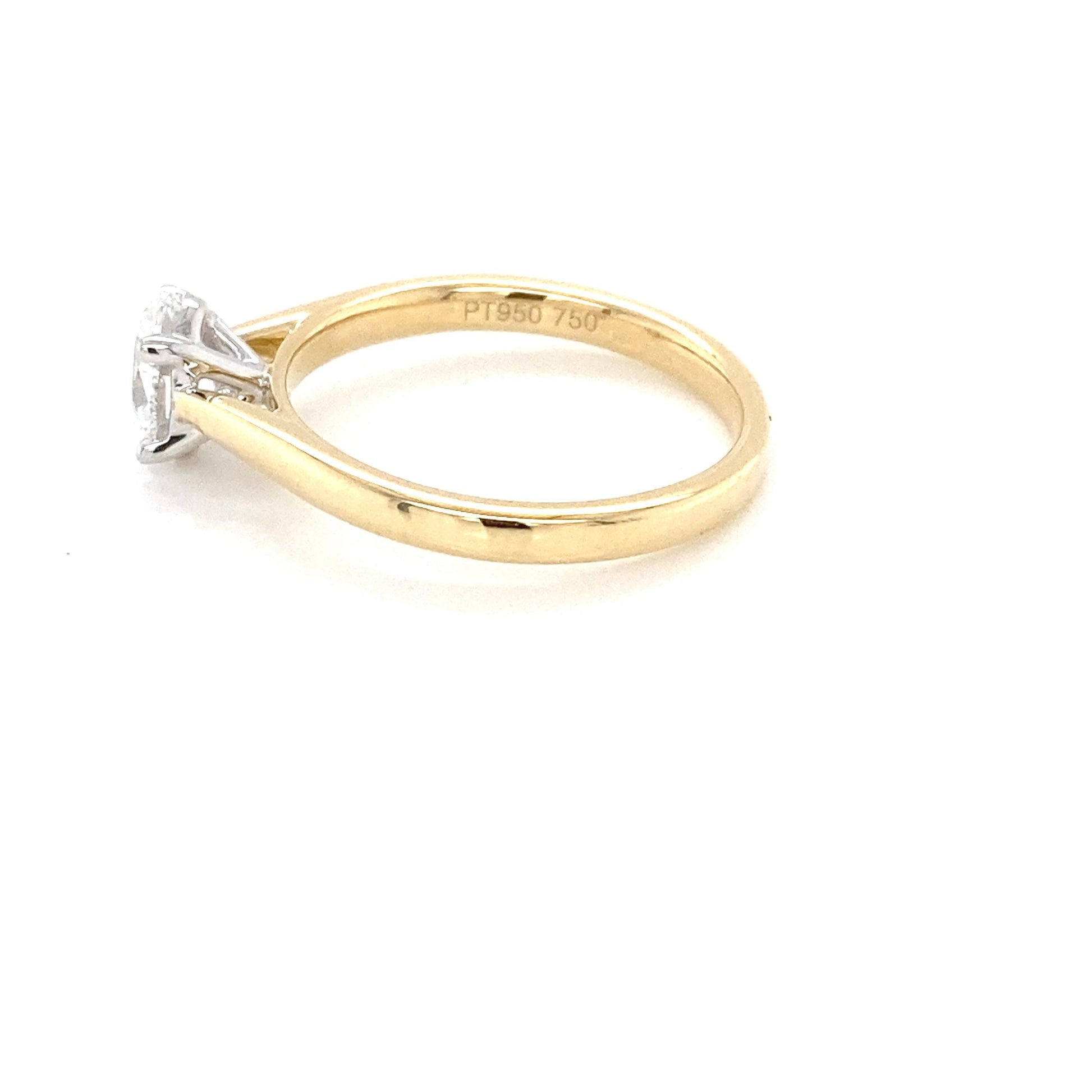 Yellow Gold Oval Shaped Diamond Solitaire Ring - 0.70cts Gardiner Brothers