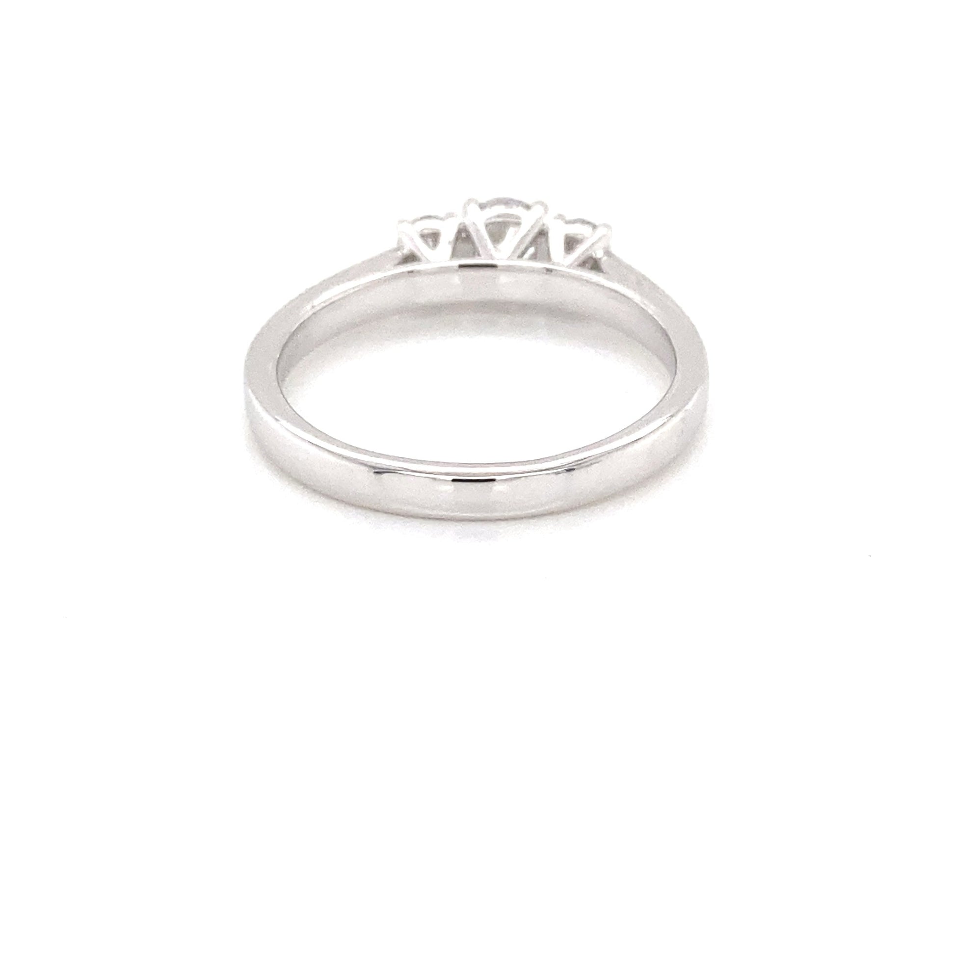 platinum Round Brilliant Cut Diamond 3 Stone Ring - 0.50cts Gardiner Brothers