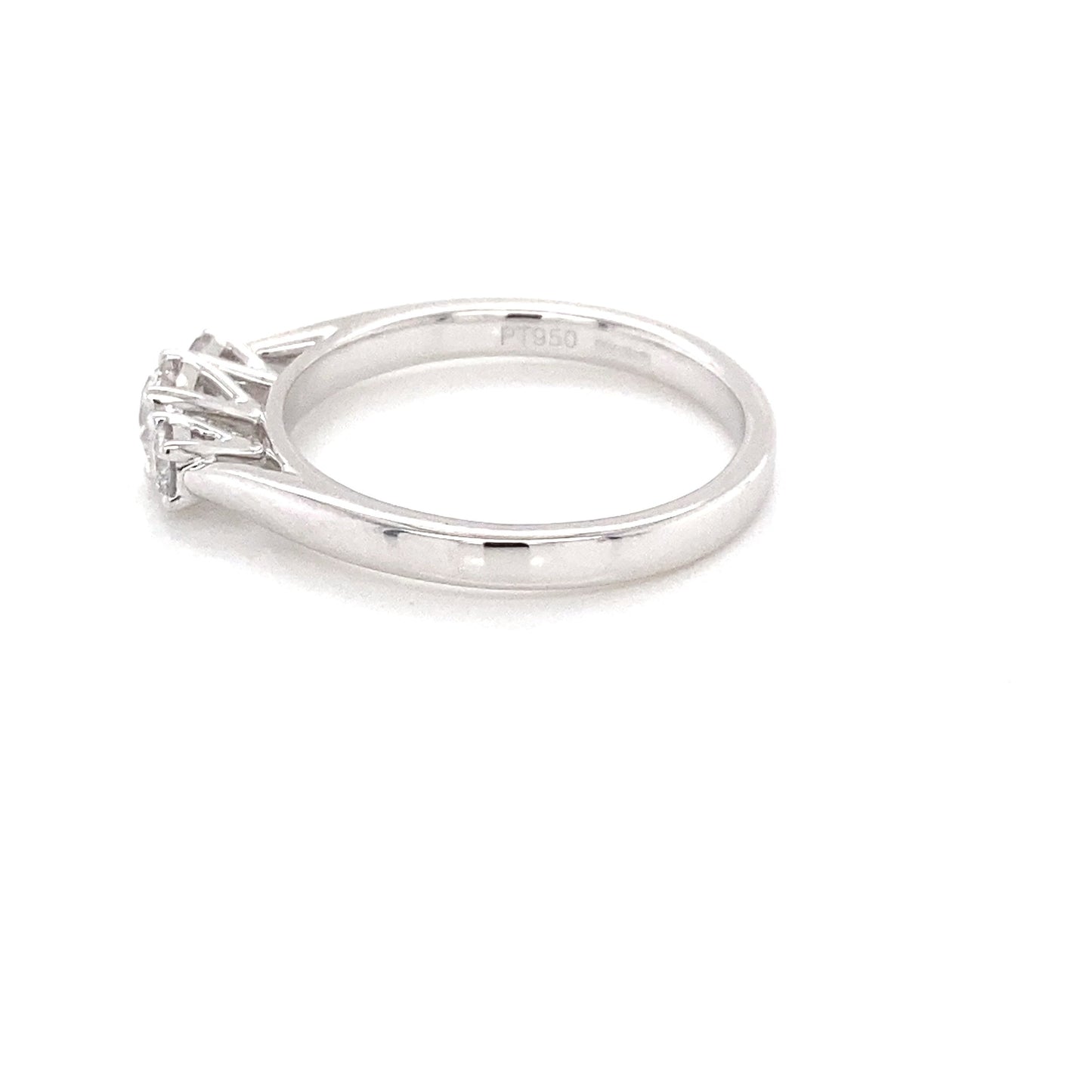 platinum Round Brilliant Cut Diamond 3 Stone Ring - 0.50cts Gardiner Brothers