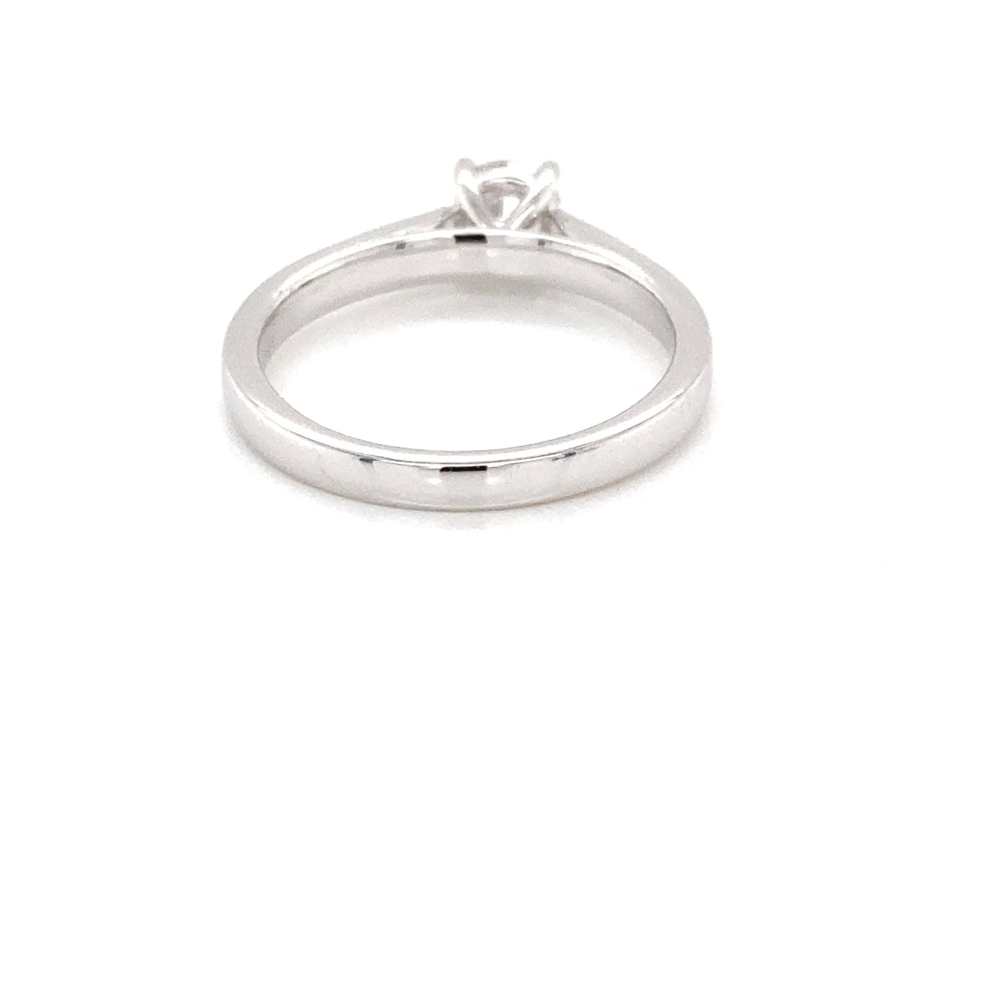 Platinum Round Brilliant cut diamond solitaire ring - 0.50cts Gardiner Brothers