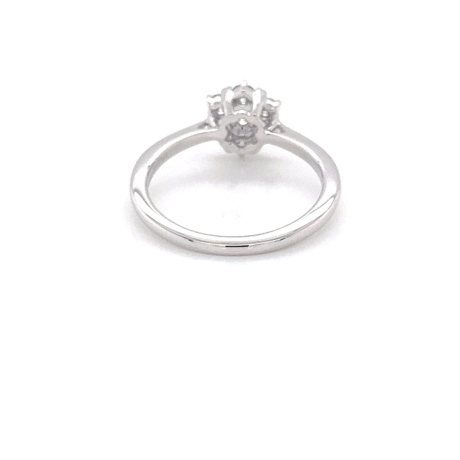 Platinum Round Brilliant cut 7 stone diamond cluster style ring - 0.53cts Gardiner Brothers