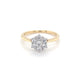 Yellow Gold Round Brilliant cut 7 stone diamond cluster style ring - 0.52cts Gardiner Brothers